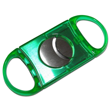 Green Transparent Twin Blade Cigar Cutter